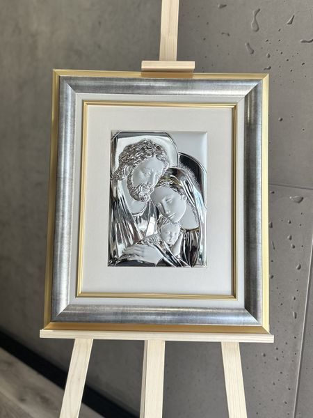 Срібна ікона &laquo;Свята Родина&raquo; 49x58 см у золотій рамці 0280 4 DM 8330 GD фото