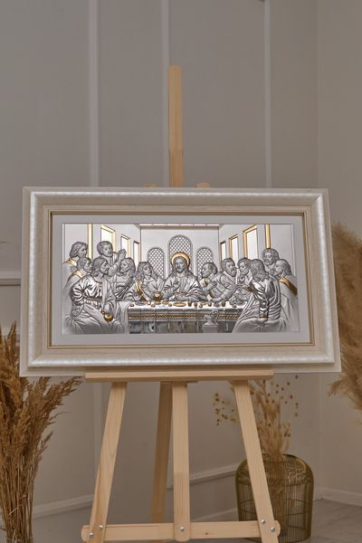 Серебряная икона Тайная вечеря (81237 8LORO DM 8330 BG) 86*54 см 81237 8LORO DM 8330 BG фото