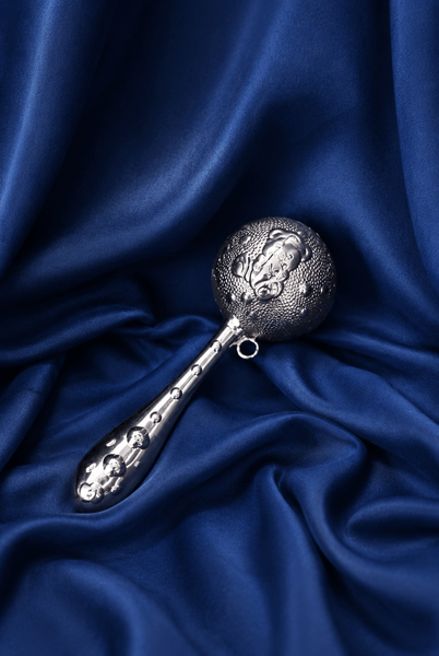 Серебряная погремушка Мяч с Медвежонком (TNY3003-OR) TNY3003-OR фото