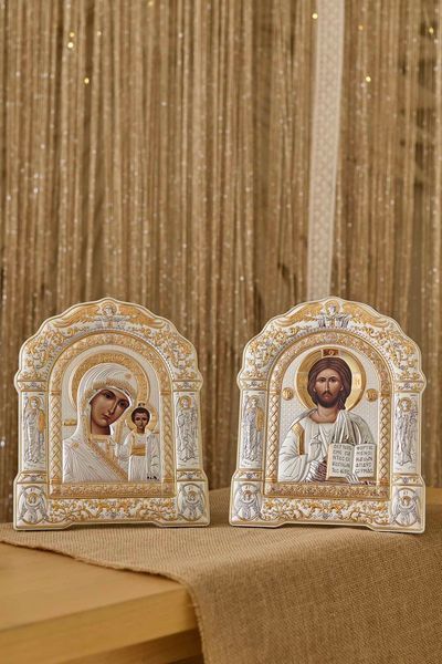 Винчальная пара &laquo;Иисус и Мария&raquo; 20,5x27 см чисто серебряная без рамки AR 5 001/002 GB фото