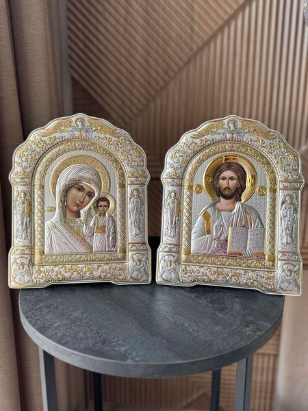 Винчальная пара &laquo;Иисус и Мария&raquo; 20,5x27 см чисто серебряная без рамки AR 5 001/002 GB фото