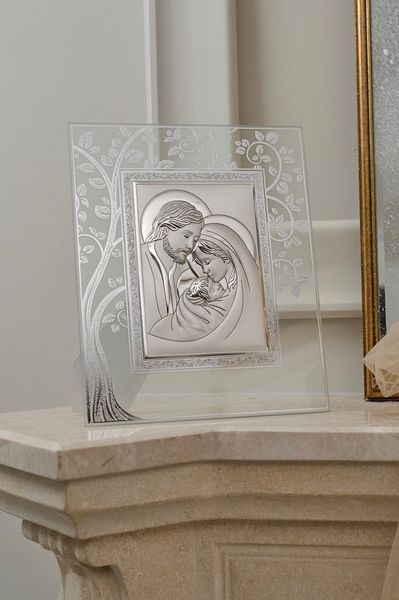 Срібна ікона &laquo;Свята Сім'я&raquo;, класична рама, 18,5&times;22,5 см, Cado Italy CO 1322 13 фото