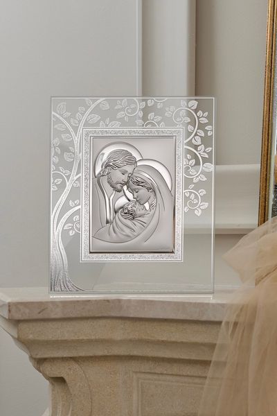 Срібна ікона &laquo;Свята Сім'я&raquo;, класична рама, 18,5&times;22,5 см, Cado Italy CO 1322 13 фото