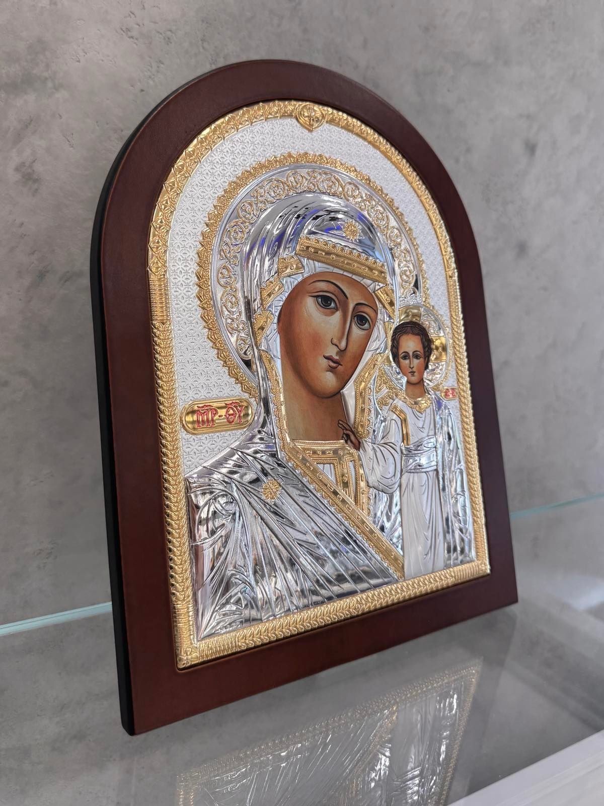 Серебряная икона &laquo;Богоматерь с Иисусом&raquo;, настенная, 21,5&times;28,5 см, Atelier Italy AE 0800 5 фото