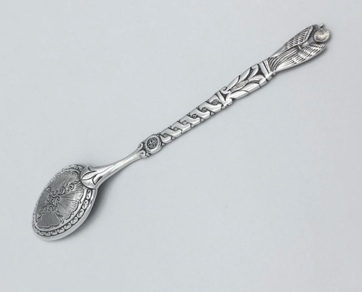 Серебряная ложка &laquo;Ангел Охранник&raquo; с фигуркой ангела на ручке 8100230 фото