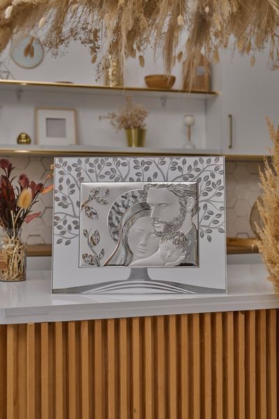 Срібна ікона &laquo;Свята Родина&raquo;, мініатюрний формат глянцевий, 15&times;12 см, Atelier Italy AE 1062 1В фото