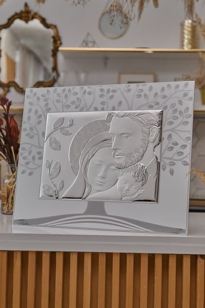 Срібна ікона &laquo;Свята Родина&raquo;, мініатюрний формат глянцевий, 15&times;12 см, Atelier Italy AE 1062 1В фото