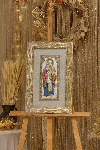 Срібна ікона &laquo;Святий Миколай Чудотворець&raquo;, великий вертикальний формат, 35&times;55 см QOF 212 19 C фото