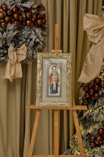 Серебряная икона &laquo;Святой Николай Чудотворец&raquo;, большой вертикальный формат, 35&times;55 см QOF 212 19 C фото