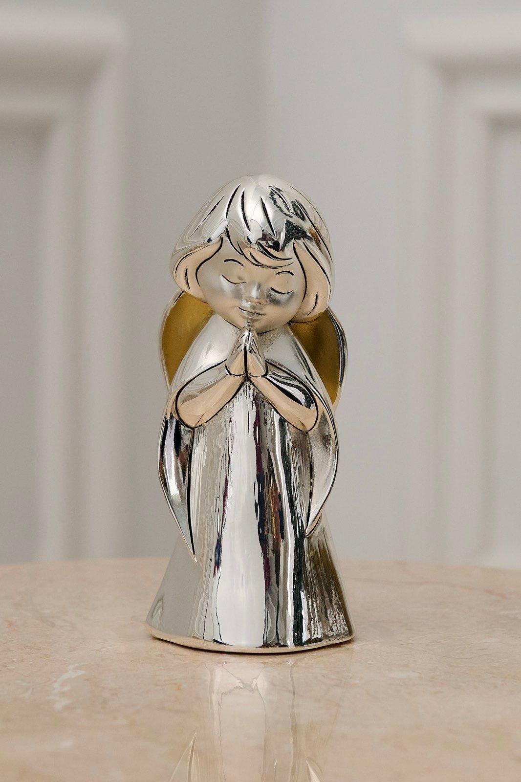 Серебряная статуэтка Ангел в молитве (R 17885) 10 см R 17885 фото