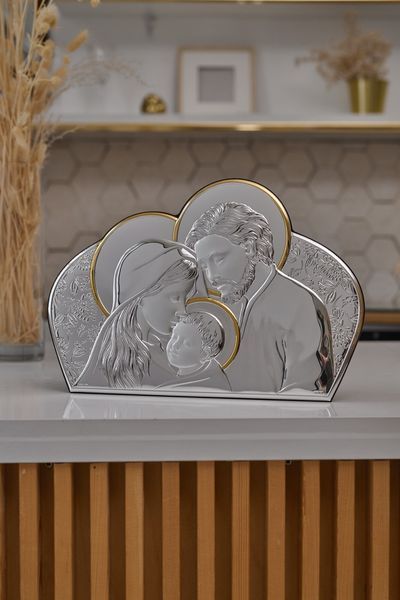 Серебряная икона &laquo;Святая Семья&raquo;, средний вертикальный формат, 22&times;33 см, Atelier Italy AE 0203 4 фото