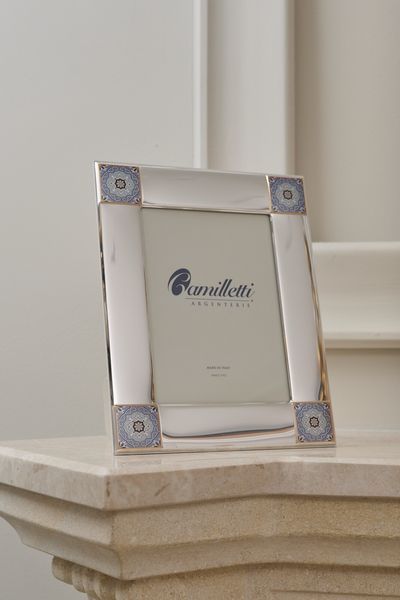 Срібна фоторамка з орнаментом у стилі мозаїки, 20&times;25 см, Camilletti Italy 185851 фото