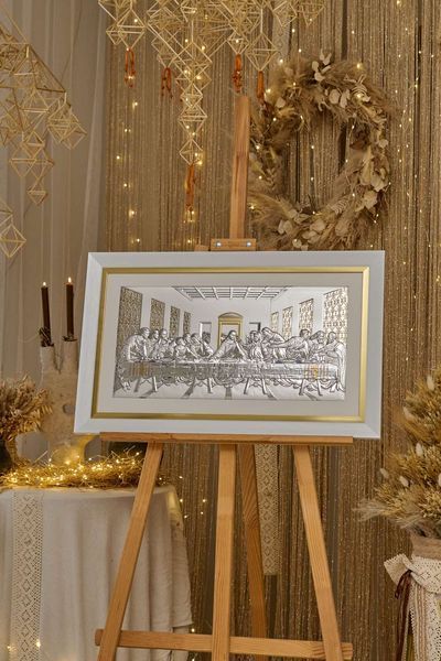 Серебряная икона Тайная вечеря (0287 5 DM 8330 BI) 73x45 см 0287 5 DM 8330 BI фото