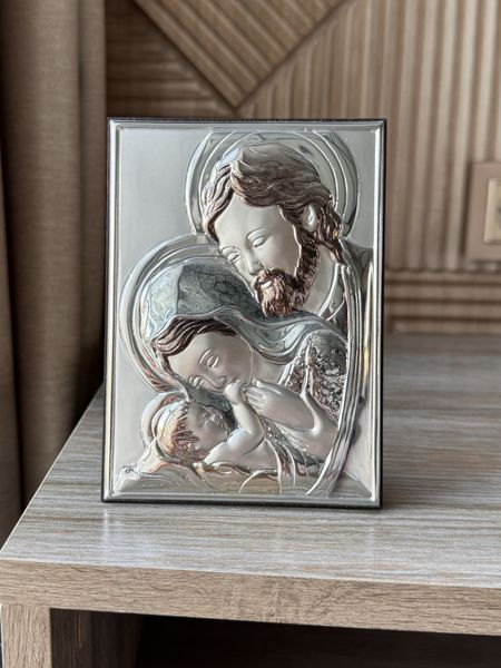 Срібна ікона &laquo;Свята Родина&raquo;, компактний формат, 10&times;14 см LE 5003 фото