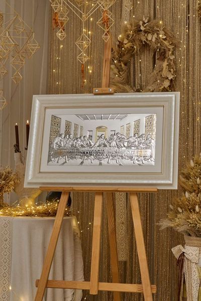 Ікона срібна Тайна вечеря (0287 5 DM 8330 BG) 79x51 см 0287 5 DM 8330 BG фото