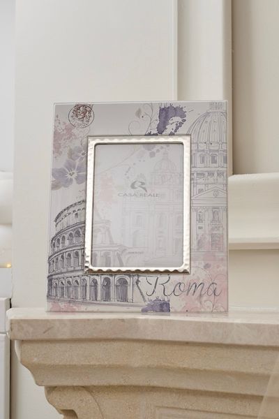 Срібна фоторамка &laquo;Roma&raquo; з зображенням Колізею, 24&times;29,5 см, Italy 128250 фото