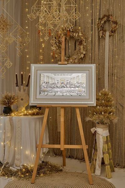 Ікона срібна Тайна вечеря (0287 5 DM 8330 BG) 79x51 см 0287 5 DM 8330 BG фото