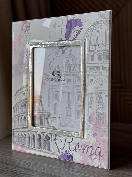 Срібна фоторамка &laquo;Roma&raquo; з зображенням Колізею, 24&times;29,5 см, Italy 128250 фото