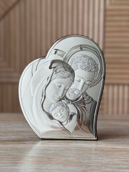 Срібна ікона &laquo;Свята Родина&raquo;, середній формат, 12&times;15 см 6845 2X фото