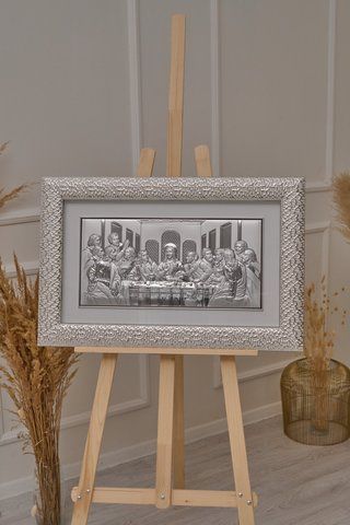 Ікона срібна Тайна вечеря (Q 428) 72х47 см Q 428 фото