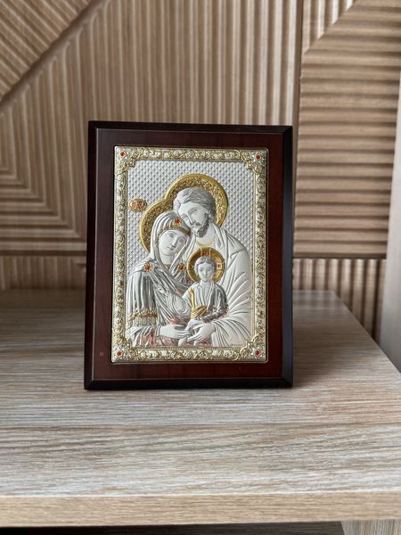 Срібна ікона &laquo;Свята Родина&raquo; з позолотою, 14&times;18 см PD 257 EO фото