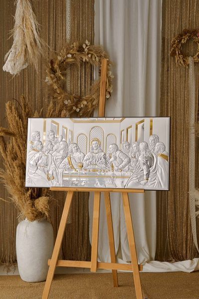 Ікона срібна Тайна вечеря (81237 9LORO) 92х45 см 81237 9LORO фото