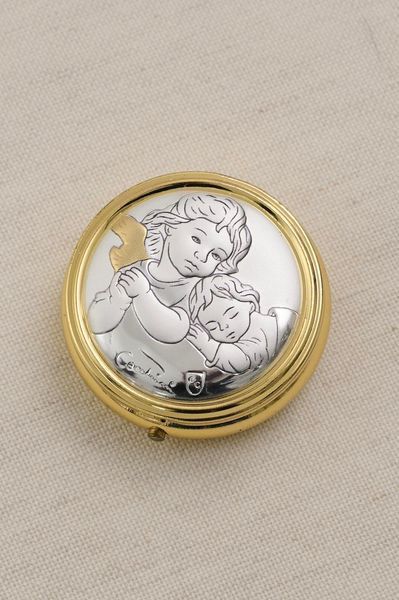Шкатулка с серебряной иконой Ангел-хранитель (код 1315 3014O) 5 см 1315 3014O фото