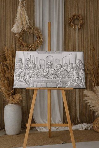 Ікона срібна Тайна вечеря (81237 9L) 92х45 см 81237 9L фото