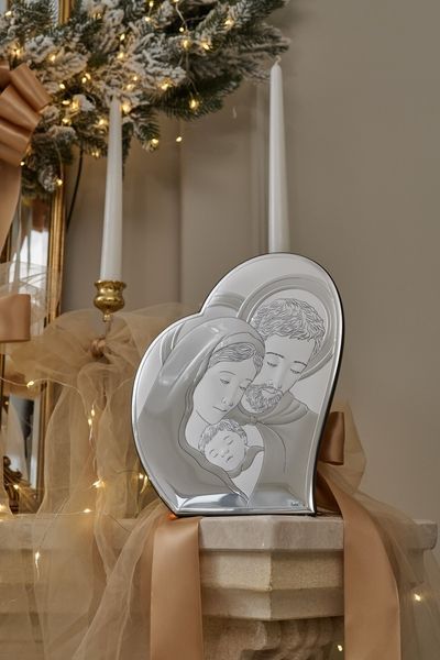 Срібна ікона &laquo;Свята Родина&raquo;, малий формат, 15&times;19 см 6845 3 фото