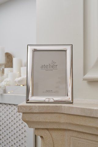 Срібна весільна фоторамка з обручками, Atelier Italy AE 0367 13 фото