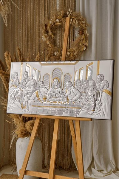 Ікона срібна Тайна вечеря (81237 8LORO) 65х32 см 81237 8LORO фото