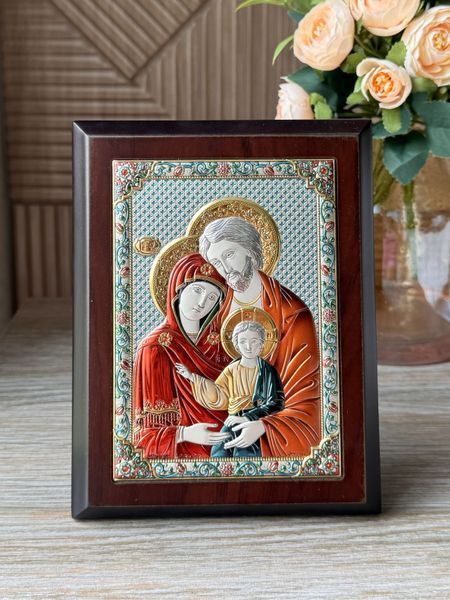 Срібна ікона &laquo;Свята Родина&raquo;, середній формат, 13,5&times;17,5 см PD 257 фото