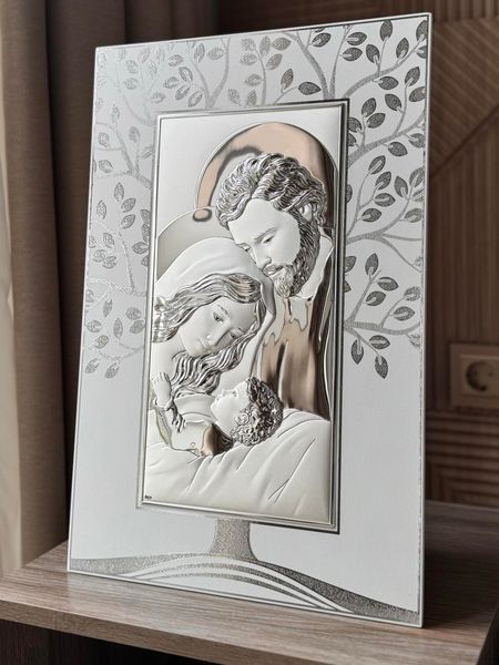Срібна ікона &laquo;Свята Родина&raquo;, мініатюрний формат, 10&times;15,5 см, Atelier Italy AE 1071 1B фото