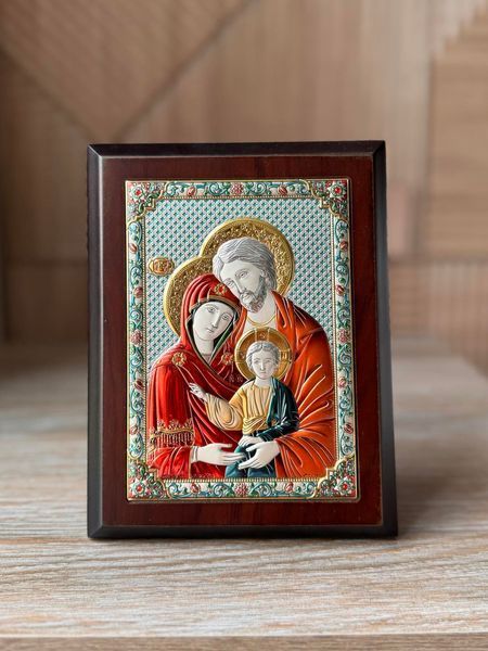 Срібна ікона &laquo;Свята Родина&raquo;, середній формат, 13,5&times;17,5 см PD 257 фото
