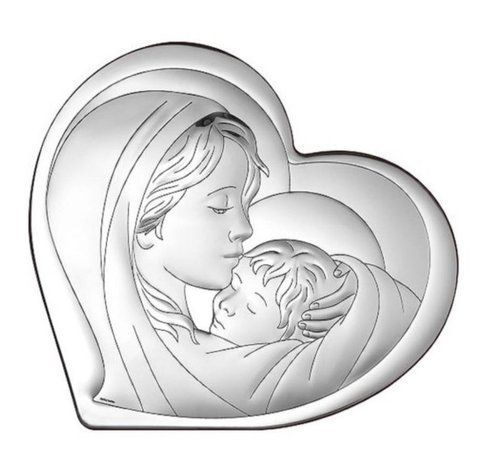 Срібна ікона Матір Божа з Ісусиком (CO 6433 6) 28x25,5 см CO 6433 6 фото