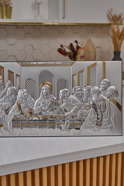 Ікона срібна Тайна вечеря (81237 7LORO) 50х25 см 81237 7LORO фото