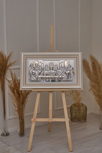 Серебряная икона Тайная вечеря (81237 7LORO DM 8330 BG) 73х48 см 81237 7LORO DM 8330 BG фото