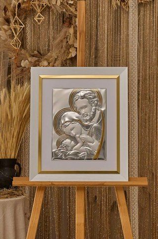 Ікона срібна Свята Родина (5001 ORO DM 8330 BI) 44x52 см 5001 ORO DM 8330 BI фото