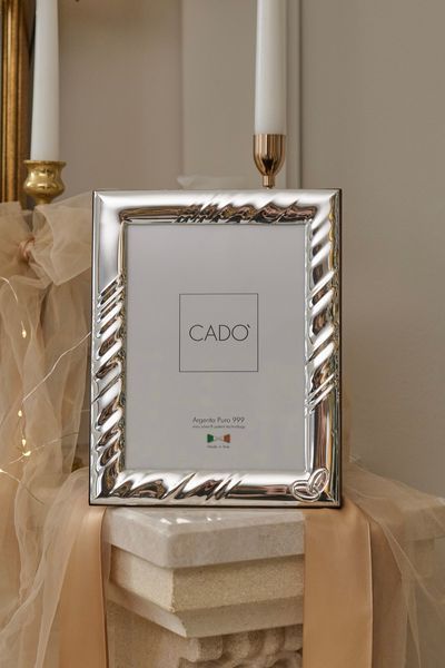 Срібна фоторамка з класичним орнаментом, 18&times;23 см, Cado Italy CO 1132N 4L фото