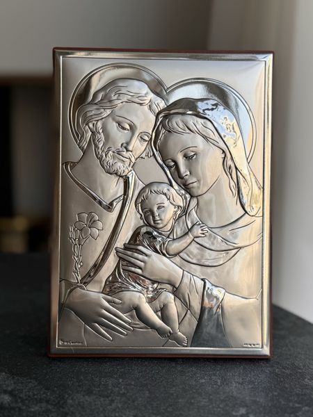 Срібна ікона &laquo;Свята Сім'я&raquo;, великий формат, 19&times;26,5 см C790 B2880 фото