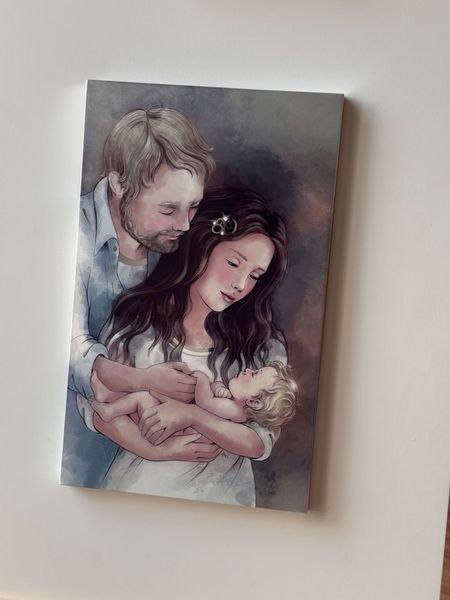 Рисованная икона &laquo;Святая Семья&raquo; 39x50 см большая 9897 L фото