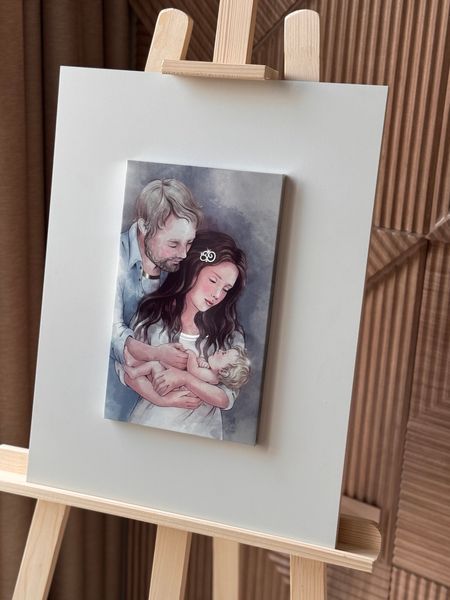 Рисованная икона &laquo;Святая Семья&raquo; 39x50 см большая 9897 L фото
