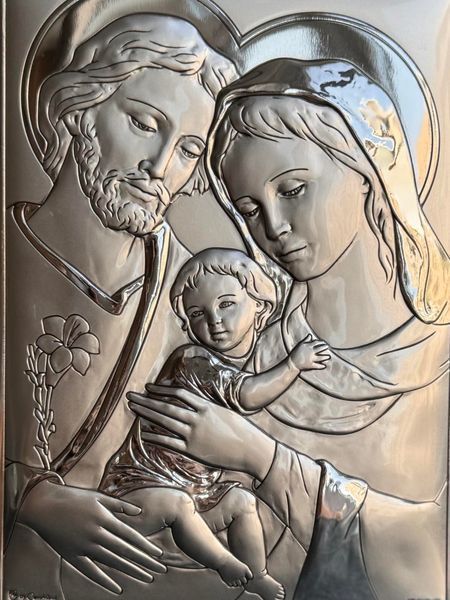 Срібна ікона &laquo;Свята Сім'я&raquo;, середній формат, 13,5&times;18,5 см C789 B2850 фото