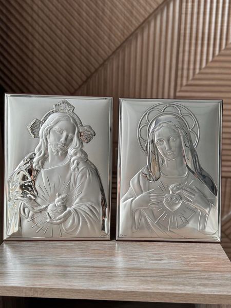 Срібна ікона &laquo;Пресвяте Серце Ісуса&raquo;, середній формат, 13,5&times;18,5 см C789 B2856 фото
