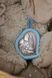 Серебряная икона Фатимской Богородицы на голубой подкладке 7,5x9 см 10561 1C фото 4