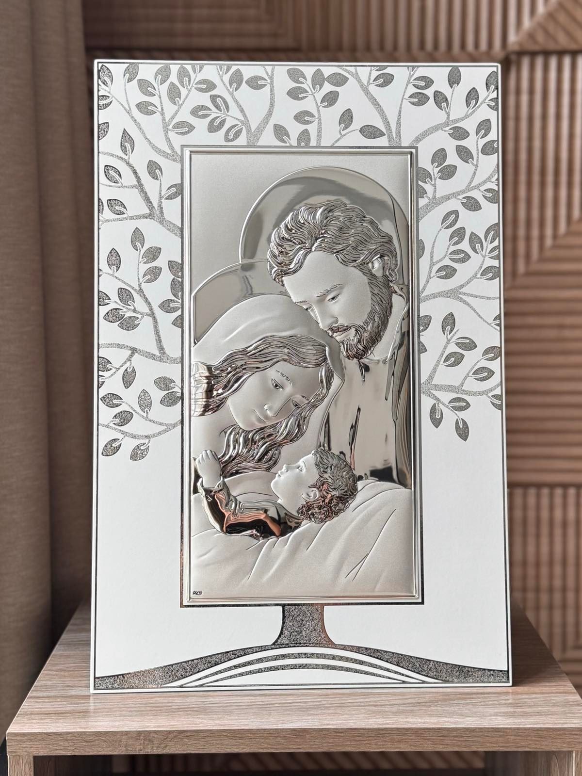 Срібна ікона &laquo;Свята Родина&raquo;, середній формат, 20&times;30,5 см, Atelier Italy AE 1071 3B фото