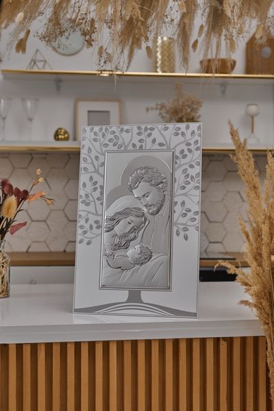 Серебряная икона &laquo;Святая Семья&raquo;, средний формат, 20&times;30,5 см, Atelier Italy AE 1071 3B фото