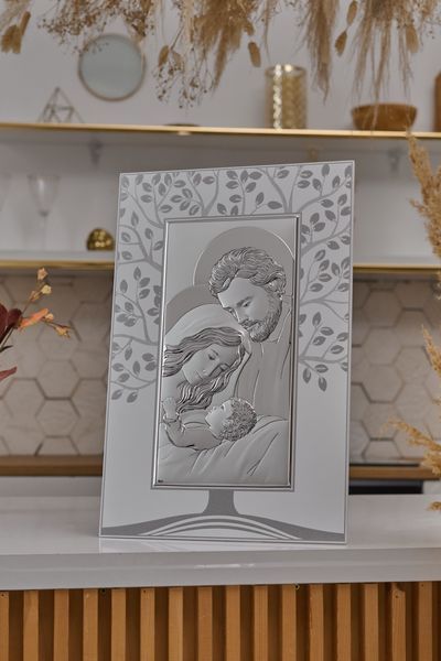 Серебряная икона &laquo;Святая Семья&raquo;, средний формат, 20&times;30,5 см, Atelier Italy AE 1071 3B фото