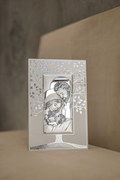 Серебряная икона &laquo;Святая Семья&raquo;, средний формат, 20&times;30,5 см, Atelier Italy AE 1071 3B фото