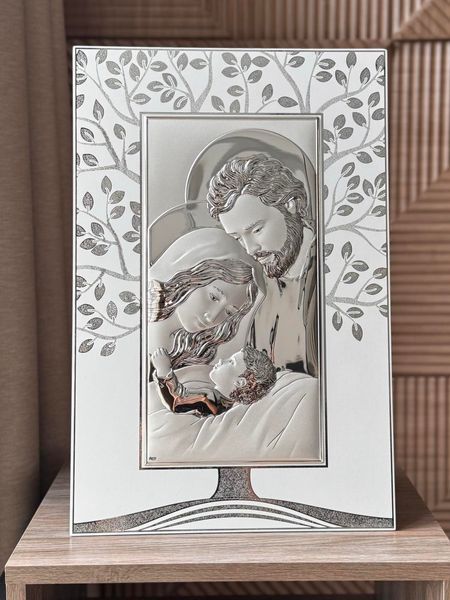 Серебряная икона &laquo;Святая Семья&raquo;, средний формат, 20&times;30,5 см, Atelier Italy AE 1071 3B фото